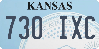 KS license plate 730IXC