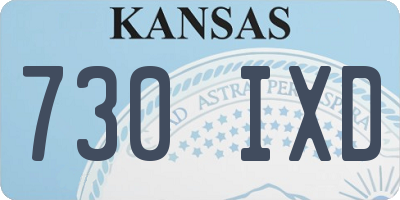 KS license plate 730IXD