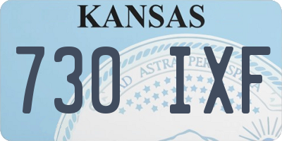 KS license plate 730IXF