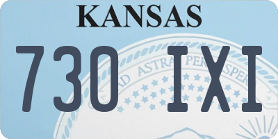 KS license plate 730IXI