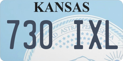 KS license plate 730IXL