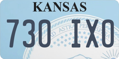 KS license plate 730IXO