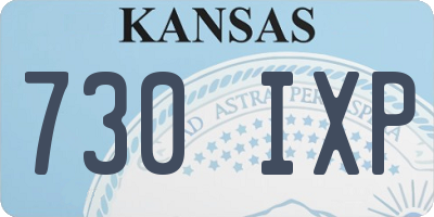KS license plate 730IXP