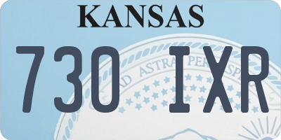 KS license plate 730IXR