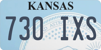 KS license plate 730IXS
