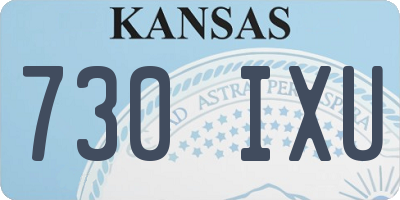 KS license plate 730IXU