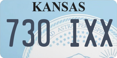KS license plate 730IXX