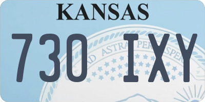 KS license plate 730IXY