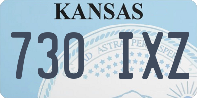 KS license plate 730IXZ