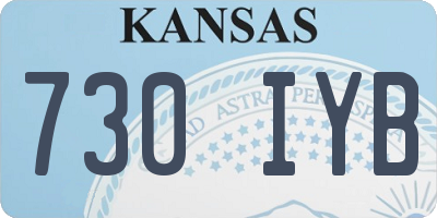 KS license plate 730IYB