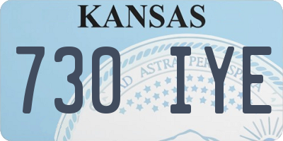 KS license plate 730IYE