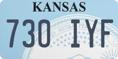 KS license plate 730IYF