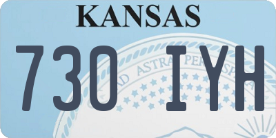 KS license plate 730IYH