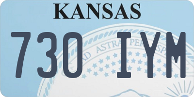 KS license plate 730IYM