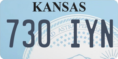 KS license plate 730IYN