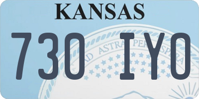 KS license plate 730IYO