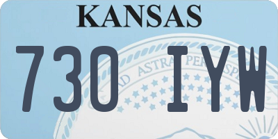 KS license plate 730IYW