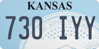 KS license plate 730IYY