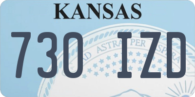 KS license plate 730IZD