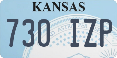 KS license plate 730IZP