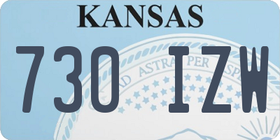 KS license plate 730IZW