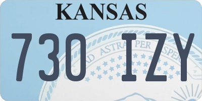 KS license plate 730IZY