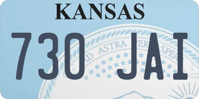 KS license plate 730JAI