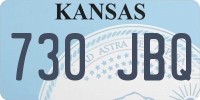 KS license plate 730JBQ