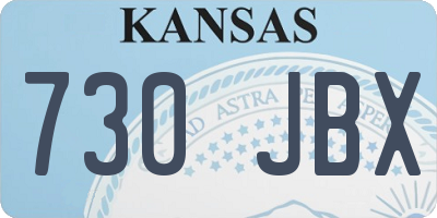 KS license plate 730JBX