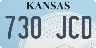 KS license plate 730JCD