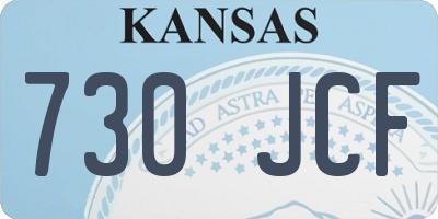 KS license plate 730JCF