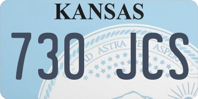 KS license plate 730JCS