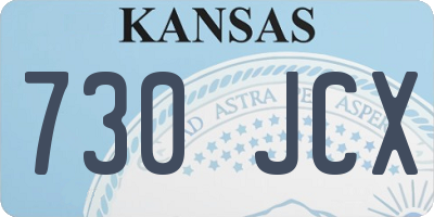 KS license plate 730JCX