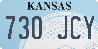 KS license plate 730JCY