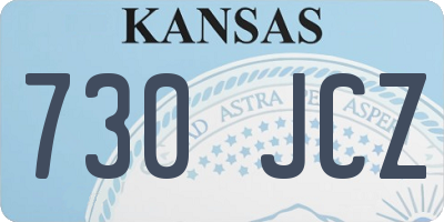 KS license plate 730JCZ