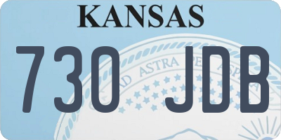KS license plate 730JDB