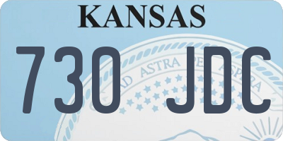 KS license plate 730JDC