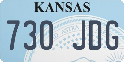 KS license plate 730JDG