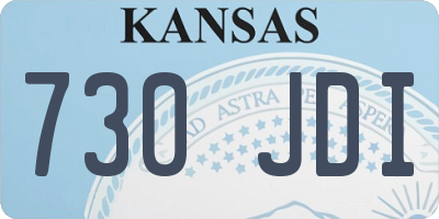 KS license plate 730JDI