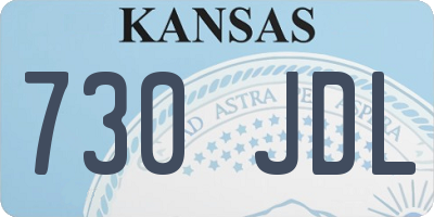 KS license plate 730JDL