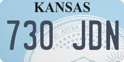 KS license plate 730JDN
