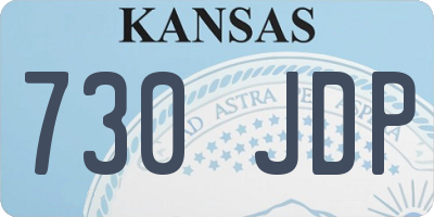 KS license plate 730JDP