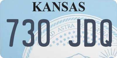KS license plate 730JDQ