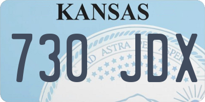 KS license plate 730JDX