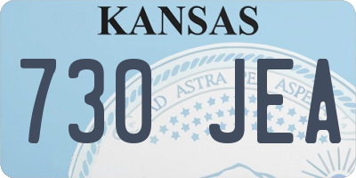 KS license plate 730JEA