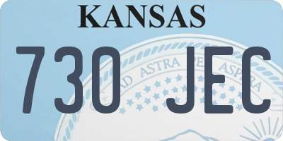 KS license plate 730JEC