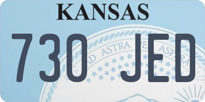 KS license plate 730JED