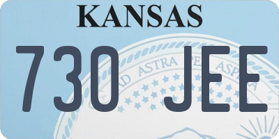 KS license plate 730JEE