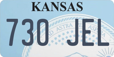 KS license plate 730JEL