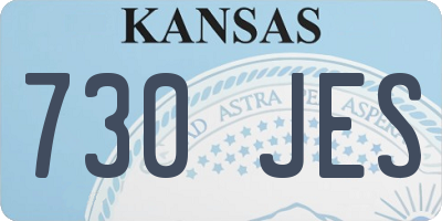 KS license plate 730JES